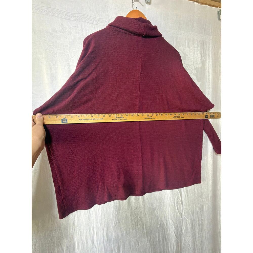 Lane Bryant Top 18 20 Sheer Animal Print Blouse Burgundy Knit Turtleneck LotOf 2 - Picture 12 of 16